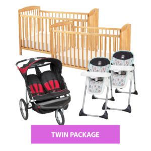 Two Cribs, Two High Chairs & a Double Jogging Stroller