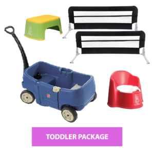 bed rails, step stool, kids wagon and potty chair