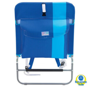 back of lounger showing pocket to put your things for the beach